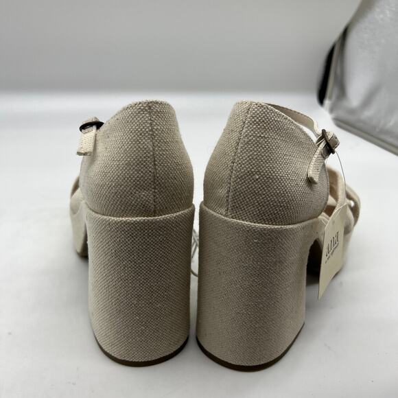 a.n.a Womens Holland Heeled Sandals Cream Platform Size 8.5M - Picture 7 of 13